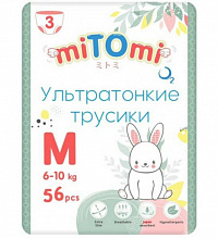 Трусики miTOmi O2 ультратонкие, размер M (6-10 кг) 56 шт. 