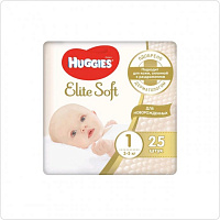 Подгузники Huggies Elite Soft 1 (3-5кг) 25 шт., (mini -упаковка) Подгузники Huggies Elite Soft 1 (3-5кг) 25 шт., (mini -упаковка)