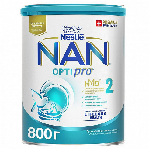 NAN 2 Optipro сухая молочная смесь с 6-12 месяцев (800 г) NAN 2 Optipro сухая молочная смесь с 6-12 месяцев (800 г)