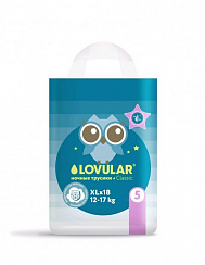 Трусики LOVULAR НОЧНЫЕ XL (12-18кг) 18шт, (mini -упаковка) Трусики LOVULAR НОЧНЫЕ XL (12-18кг) 18шт, (mini -упаковка)
