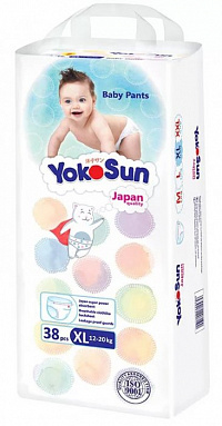 Трусики YokoSun comfort XL 12-20кг/38шт, уцененный товар Трусики YokoSun comfort XL 12-20кг/38шт, уцененный товар