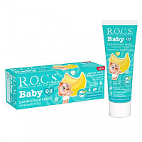 Зубная паста ROCS Baby. Банановый микс, от 0 до 3 л, 35 мл, 1 шт