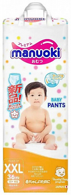 Трусики Manuoki XXL (15+кг) 36 шт Трусики Manuoki XXL (15+кг) 36 шт