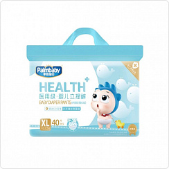 Трусики детские Palmbaby HEALTH+ XL 12-17 кг/ 40 шт Трусики детские Palmbaby HEALTH+ XL 12-17 кг/ 40 шт