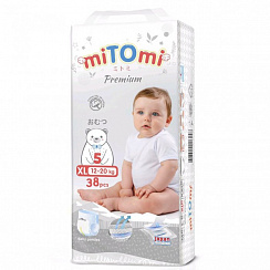 Трусики miTOmi premium NEW XL (12-20 кг) 38 шт. Трусики miTOmi premium NEW XL (12-20 кг) 38 шт.