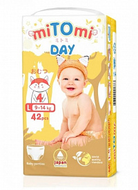 Трусики miTOmi Day L (9-14кг) 42 шт. 