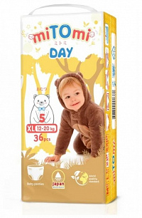 Трусики miTOmi Day XL (12-20кг) 36 шт. 