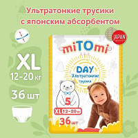 Трусики miTOmi Day ультратонкие 5/XL (12-20кг) 36 шт. 