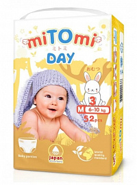 Трусики miTOmi Day M (6-10кг) 52 шт. 