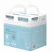 Трусики для взрослых YokoSun L (обхват талии 100-140см) , 10 шт. Трусики для взрослых YokoSun L (обхват талии 100-140см) , 10 шт.
