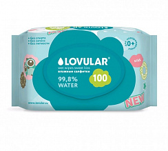 Влажные салфетки Lovular Sweet Kiss, 100шт