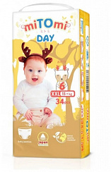 Трусики miTOmi Day XXL (15+кг) 34 шт. Трусики miTOmi Day XXL (15+кг) 34 шт.