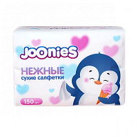 Joonies салфетки сухие бумажные (белые) для детей 150 шт.