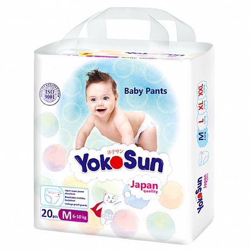 Подгузники-трусики YokoSun M (6-10 кг), 20 шт. (mini упаковка) Подгузники-трусики YokoSun M (6-10 кг), 20 шт. (mini упаковка)