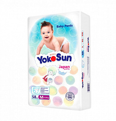 Подгузники-трусики YokoSun M (6-10 кг) 58 шт. Подгузники-трусики YokoSun M (6-10 кг) 58 шт.
