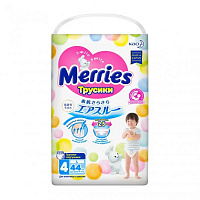 Трусики Merries L 9-14кг/44шт, уцененный товар Трусики Merries L 9-14кг/44шт, уцененный товар