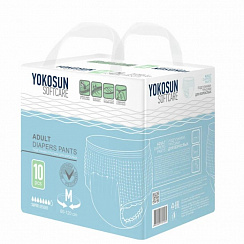 Трусики для взрослых YokoSun M (обхват талии 80-120см), 10 шт. Трусики для взрослых YokoSun M (обхват талии 80-120см), 10 шт.