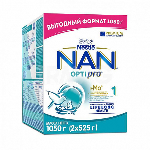 NAN 1 Optipro сухая молочная смесь с 0 месяцев (1050г) NAN 1 Optipro сухая молочная смесь с 0 месяцев (1050г)