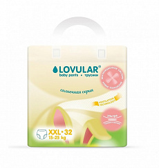 Трусики-подгузники Lovular Солнечная серия XXL (15-25кг) 32шт Трусики-подгузники Lovular Солнечная серия XXL (15-25кг) 32шт