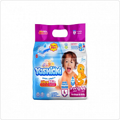 Трусики YOSHIOKI Ultra Thin ультратонкие, размер  L (9-14кг) 44 шт