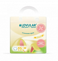Трусики-подгузники Lovular Солнечная серия XXL (15-25кг) 32шт Трусики-подгузники Lovular Солнечная серия XXL (15-25кг) 32шт