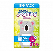 Подгузники-трусики JOONIES comfort L (9-14 кг) 56 шт. BIG PACK