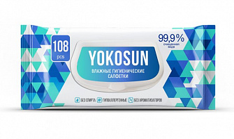 Антибактериальные влажные гигиенические салфетки YokoSun, 108 шт. Антибактериальные влажные гигиенические салфетки YokoSun, 108 шт.