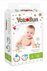 Подгузники YokoSun premium L (9-13кг) 54шт. Подгузники YokoSun premium L (9-13кг) 54шт.